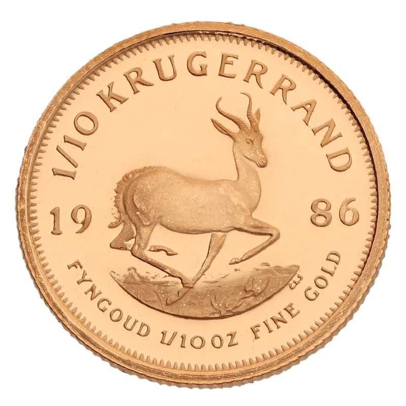 1986 Proof 1/10oz Krugerrand Gold Coin