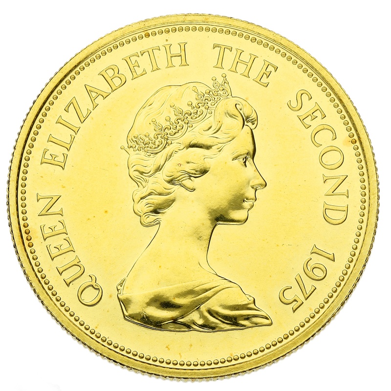 1975 Mauritian 1000 Rupees Gold Coin