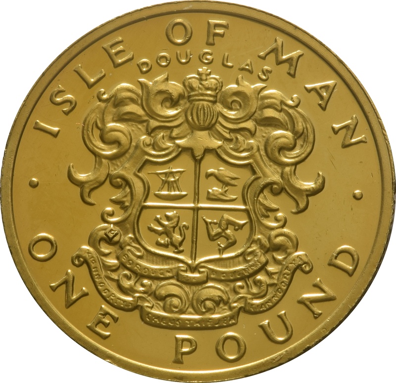 1986 Proof Isle of Man £1 Gold Coin Manx Town Series Douglas