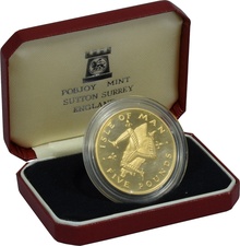 1981 Gold £5 Proof Coin Quintuple Sovereign Isle Of Man Triskelion Boxed