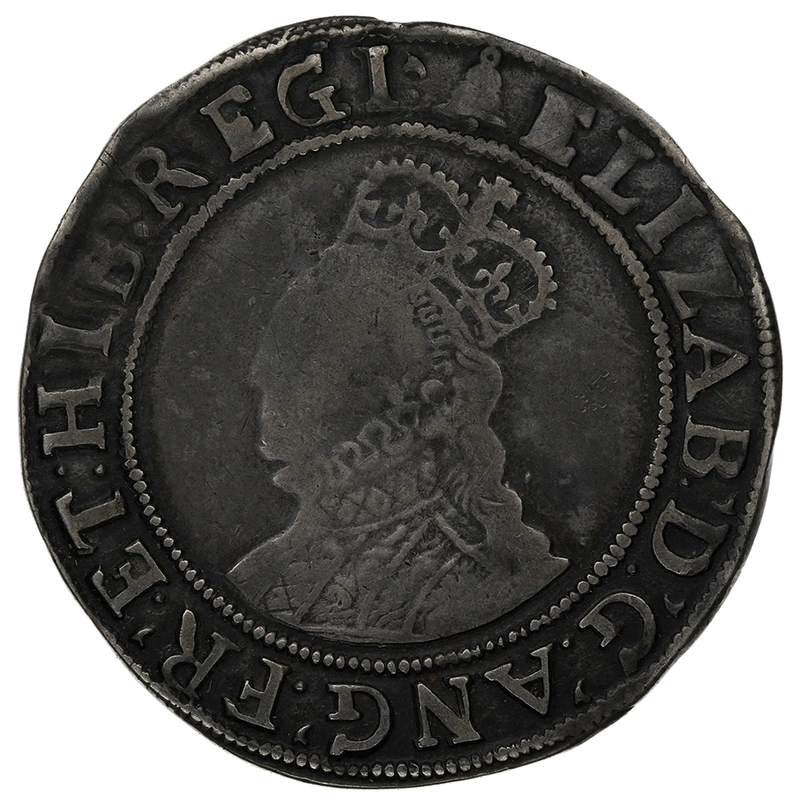 1582-1583 Silver Shilling Coin Elizabeth I Bell