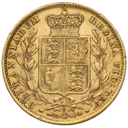 1882 Gold Sovereign Coin Queen Victoria Young Head Shield Back Sydney