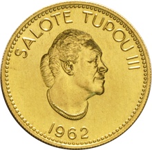Tonga 1962 Quarter Koula Gold Coin