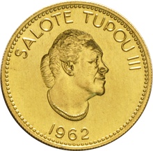 Tonga 1962 Quarter Koula Gold Coin