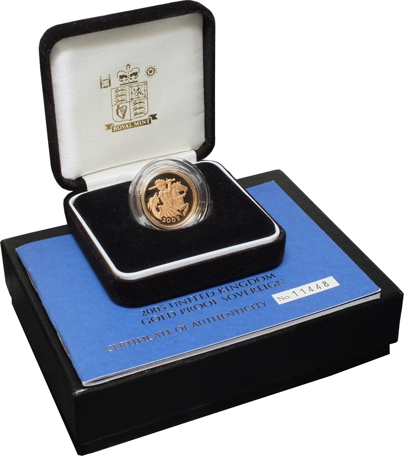 2005 Proof Gold Sovereign Boxed