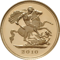 2010 Proof Gold Half Sovereign Elizabeth II Fourth Head