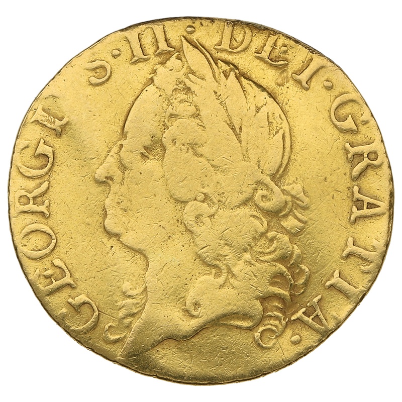 1756 Gold Half Guinea Coin George II