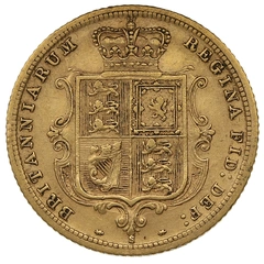 1883 Gold Half Sovereign Queen Victoria Young Head Shield Back Sydney