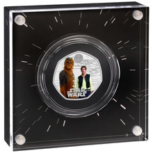 2024 50p Han Solo & Chewbacca Boxed Star Wars Proof Silver Coin Boxed