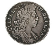 1697 Silver Half Crown Coin William III