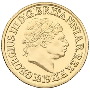 1819 Proof Gold Sovereign Coin George III Restrike