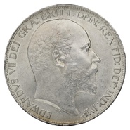 1902 Silver Crown Coin Edward VII About Uncirculated