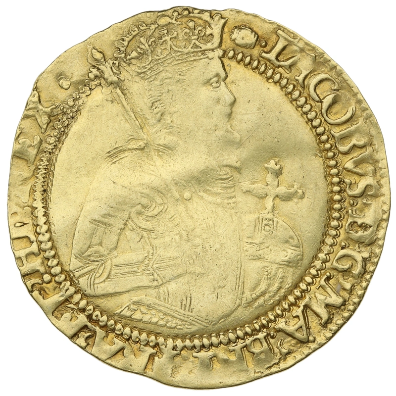 1615-16 Gold Unite Coin James I mm Tun