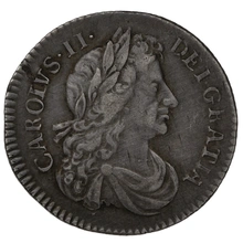 1683 Silver Sixpence Coin Charles II