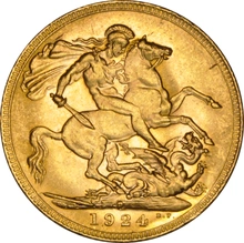 1924 Gold Sovereign Coin George V Perth NGC MS61