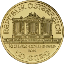 2012 1/2oz Austrian Gold Philharmonic Coin