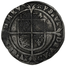1574 Silver Sixpence Coin Elizabeth I Eglantine