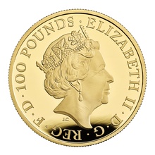 2023 Yale of Beaufort Gold Coin Tudor Beasts 1oz Proof Boxed