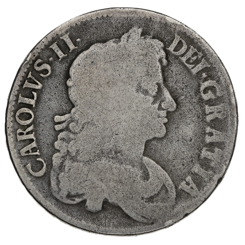 1676 Silver Crown Coin Charles II V OCTAVO