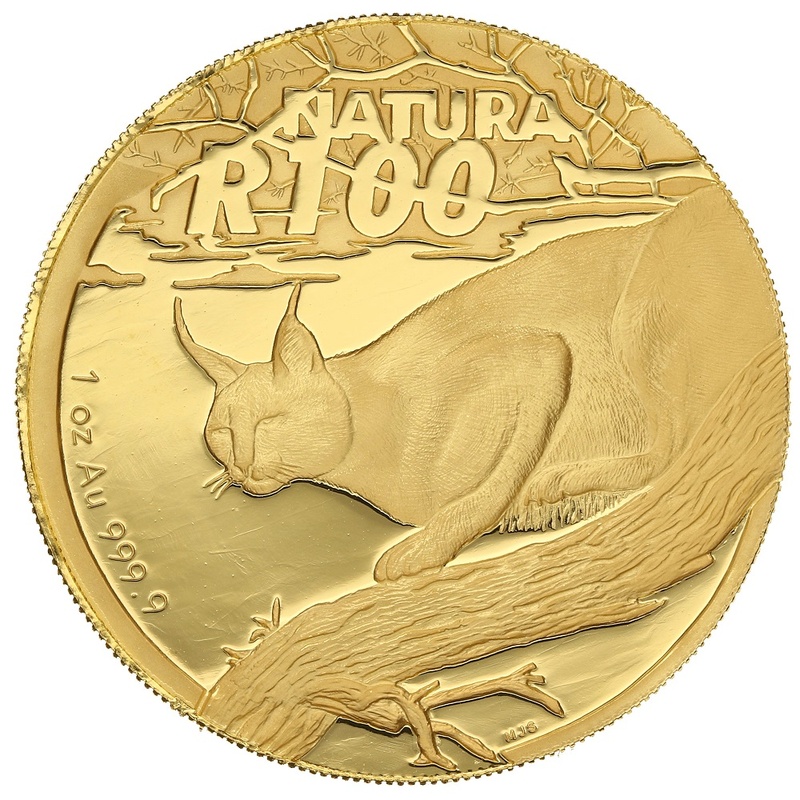 2004 1oz Natura Gold Coin Wildcats of Africa Lynx