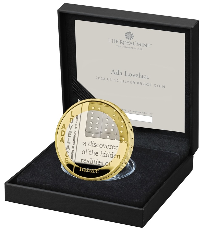 2023 £2 Proof Ada Lovelace Silver Coin Boxed
