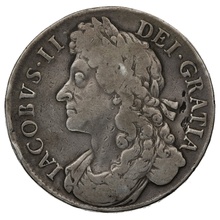 1686 Silver Crown Coin James II SECVNDO