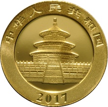 2017 8 gram Gold Chinese Panda Coin-100 Yuan