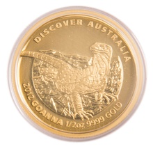 Perth Mint 2012 Discover Australia – Goanna 1/2oz Gold Proof Coin Boxed
