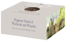 2023 Proof 2oz 25th Anniversary of Harry Potter Silver Coin Hogwarts School Boxed