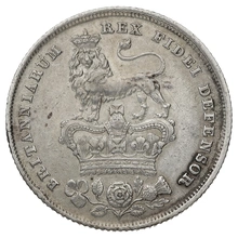 1825 Silver Shilling Coin George IV