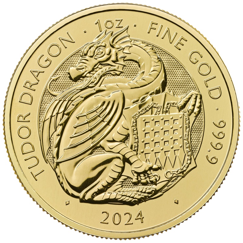 2024 Tudor Dragon - Tudor Beasts 1oz Gold Coin PCGS MS69