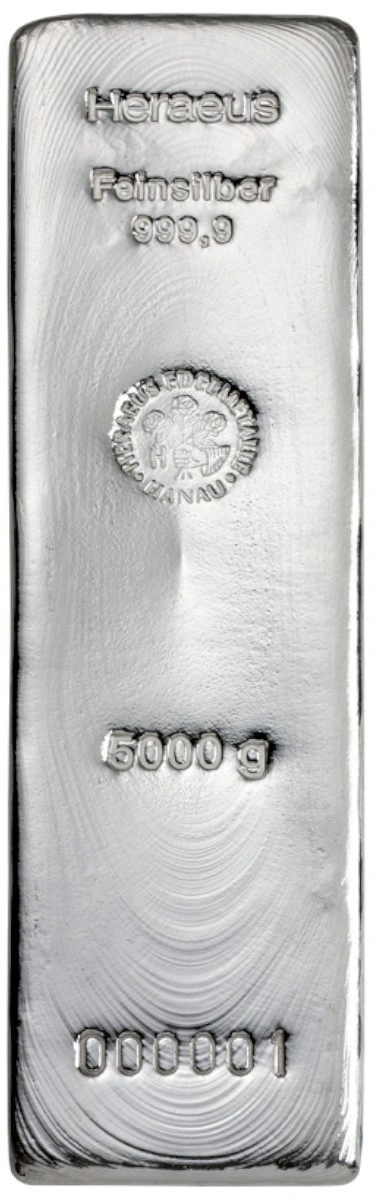 5kg Silver Bar Heraeus