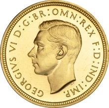 1937 Proof Gold Sovereign Coin George VI