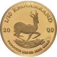 2000 Proof 1/10oz Krugerrand Gold Coin