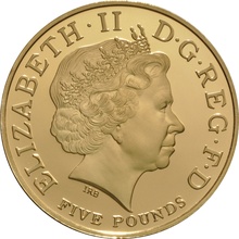 2002 Proof Gold £5 Coin Quintuple Sovereign Queen Mother Memorial