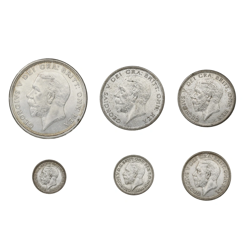 1927 George V Silver Proof Set (6 Coins) Original Issue Boxed