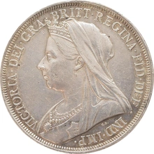 1897 Silver Crown Coin Queen Victoria Old Head