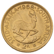 1968 R2 Gold Coin 2 Rand South Africa