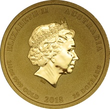 2018 Year of the Dog Gold Coin 1/4oz Perth Mint Australian Lunar Series
