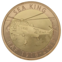2018 Proof £2 Gold Coin RAF Centenary Sea King Boxed