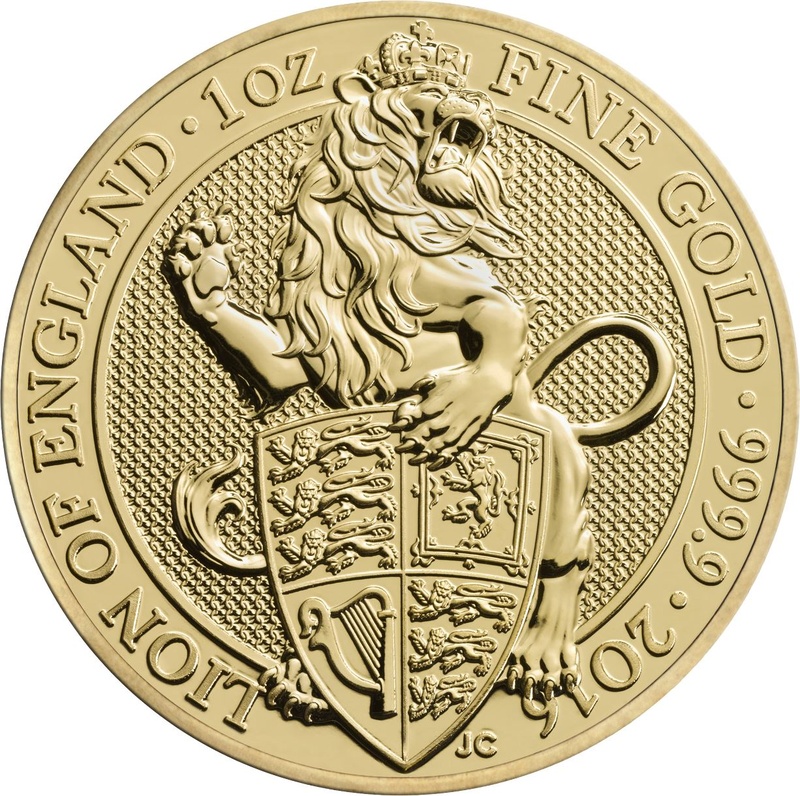 1oz Gold Coin, Lion of England - Queen's Beast 2016