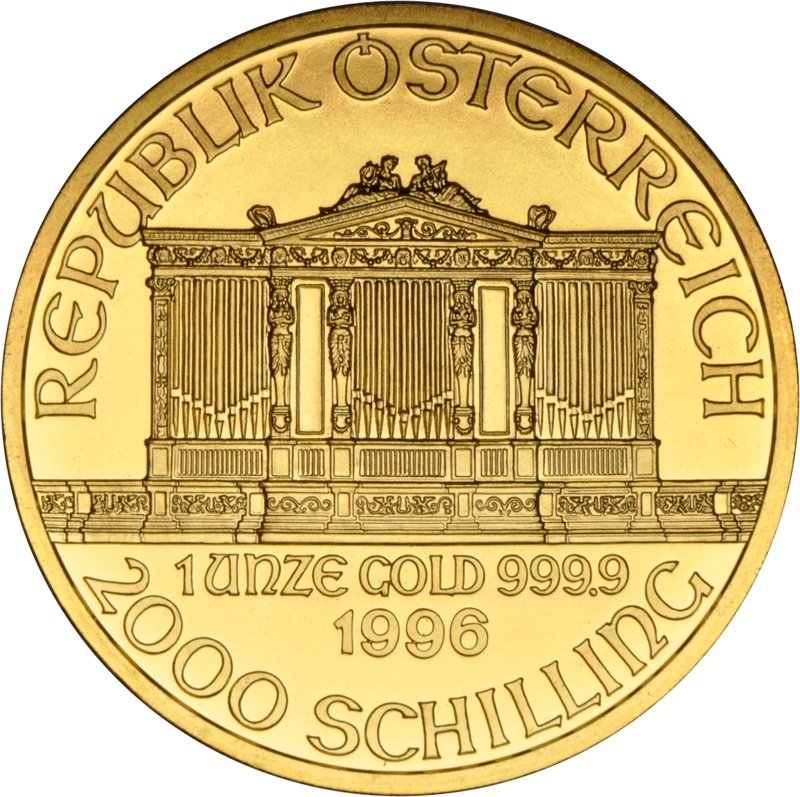 1996 Austrian Gold Philharmonic Coin 1oz