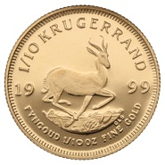 1999 Proof 1/10oz Krugerrand Gold Coin