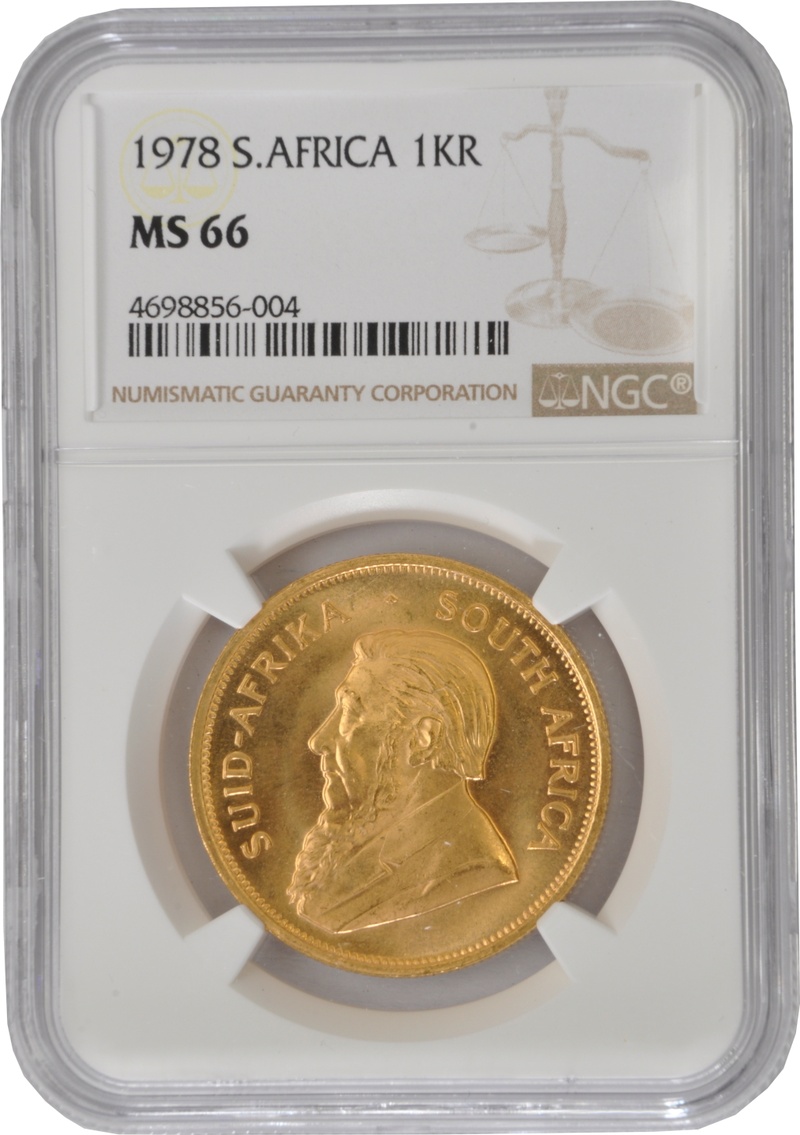 1978 Krugerrand Gold Coin 1oz NGC MS66