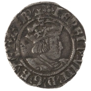 Henry VIII Silver Half Groat Twopence Very Fine