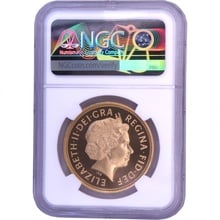 2002 Proof Gold £5 Coin Quintuple Sovereign NGC PF70