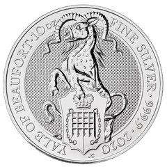 2020 10oz Yale Of Beaufort Silver Coin Queen's Beasts
