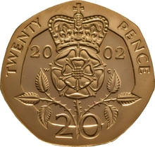 Proof Gold 20p Coin