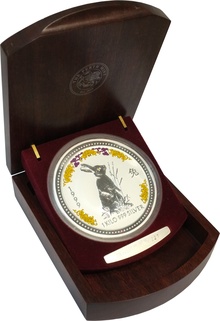 1999 1kg kilo Silver Rabbit Coin with Diamond Eye Boxed