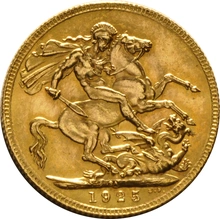 1925 Gold Sovereign Coin George V SA